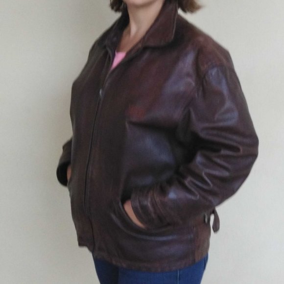 Leather bomber jacket Mixte - Picture 2 of 7
